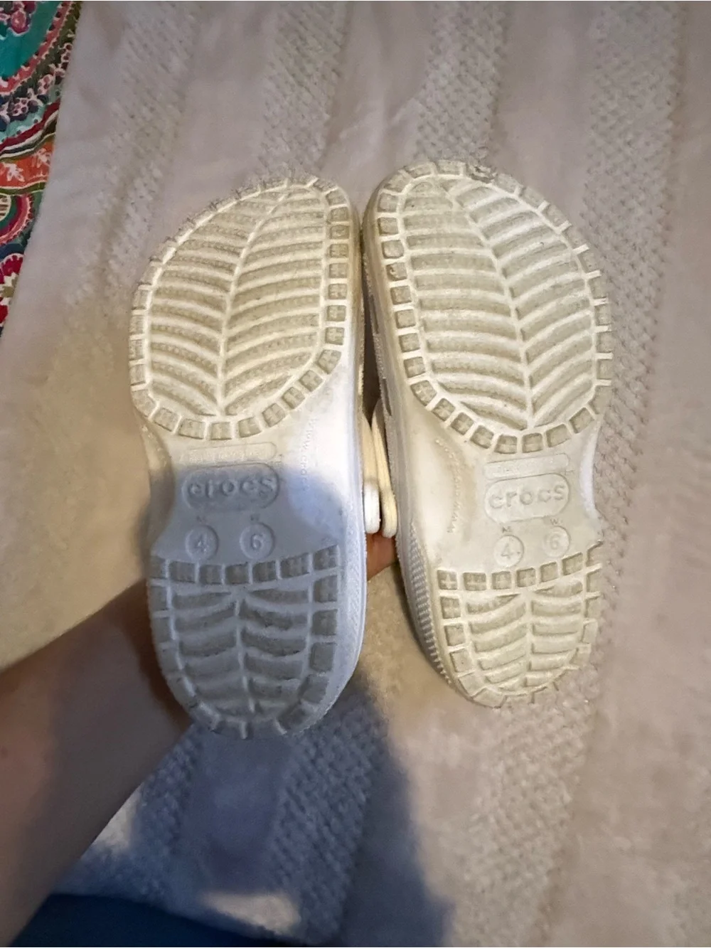 CROCS Kids White Vented Clog Sandals